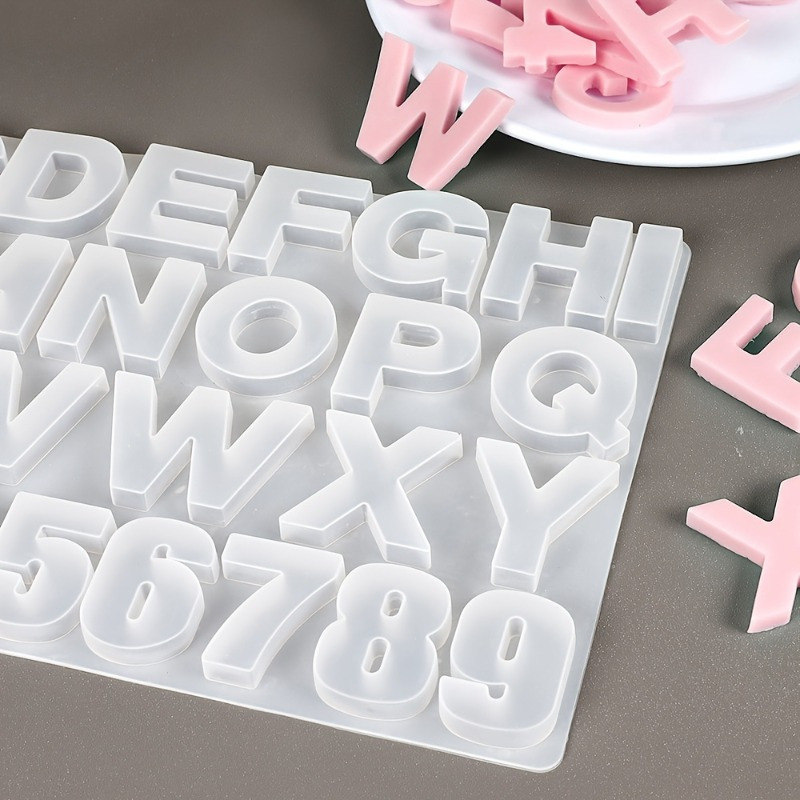 Resin Art Alphabet - قالب سيليكون للحروف من A إلى