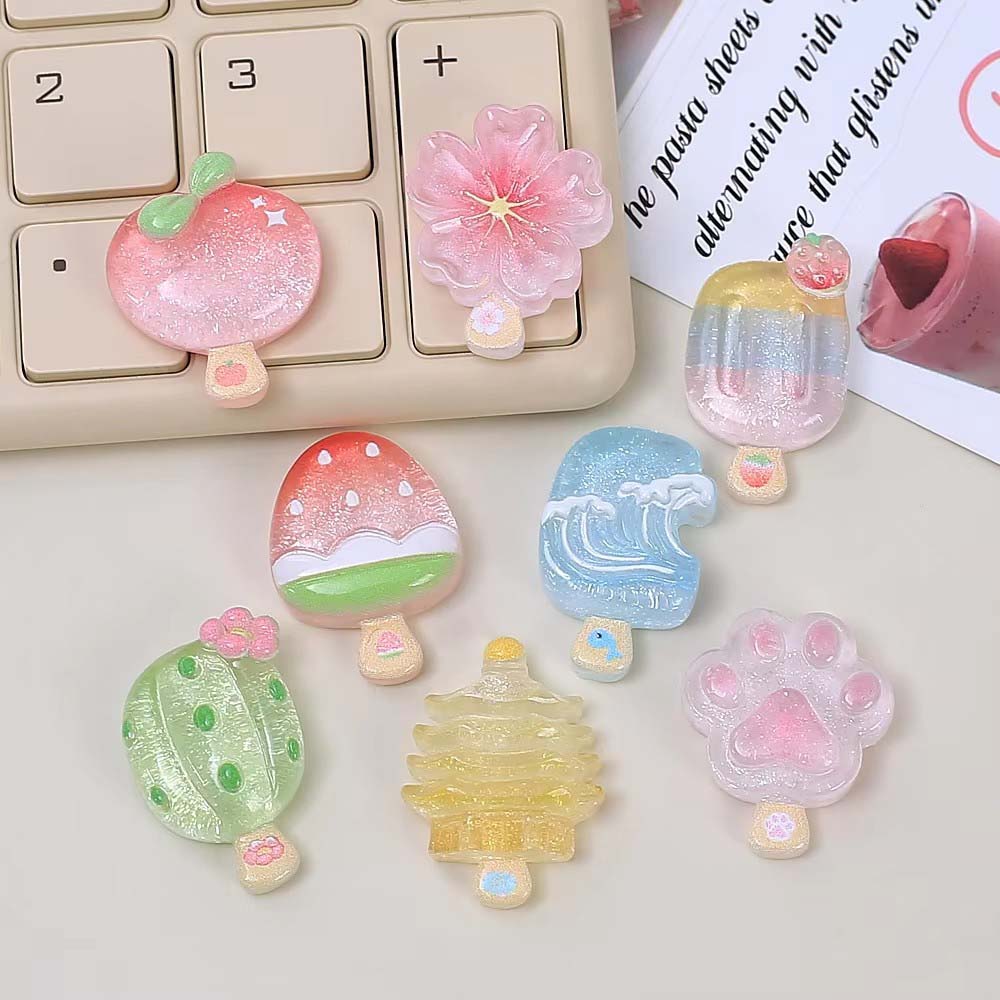 Resin Art Case - 10 قطع من زينة الراتنج الشفافة