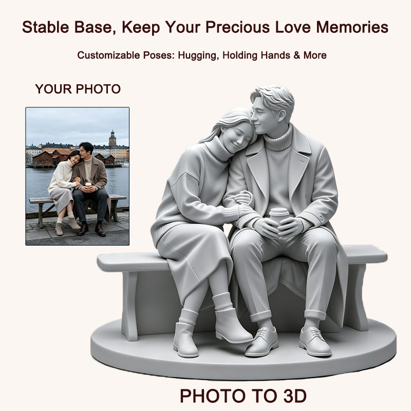 تمثال زوجين مطبوع بتقنية ثلاثي - مراجعة Resin Art Wedding Gift وسعره