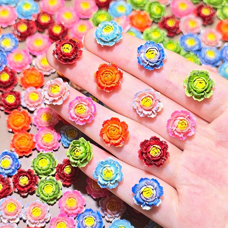 50 قطعة من زخارف الورد ثلاثية  - مراجعة Resin Art Rose وسعره