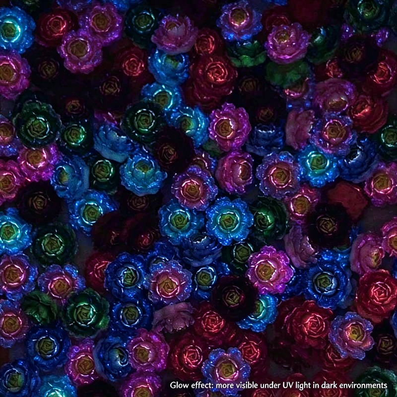 50 قطعة من زخارف الورد ثلاثية  - مراجعة Resin Art Rose وسعره